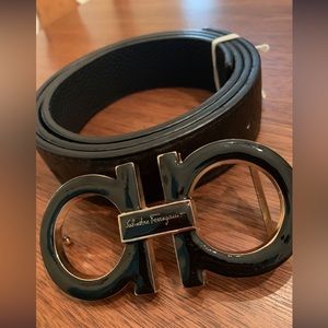 SALVATORE FERRAGAMO BELT. Size 34/Black color